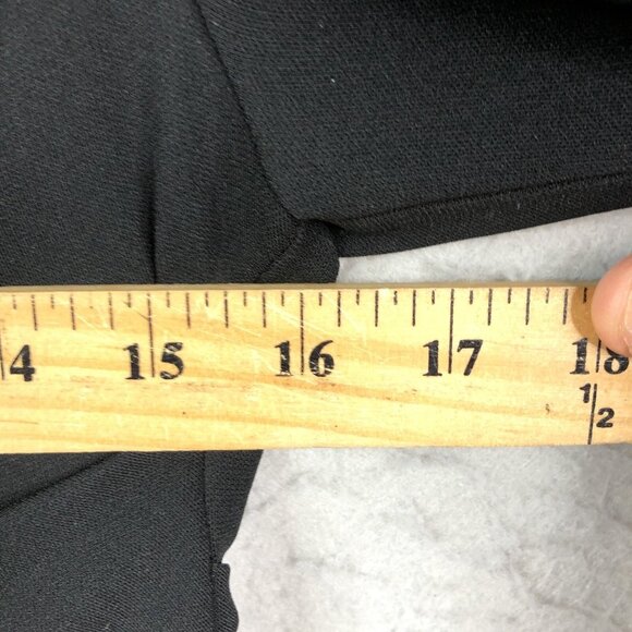 Talbots Runhof Dress Womens 12 Black Ruched Long Sleeve Event Occasion Formal - Picture 5 of 13